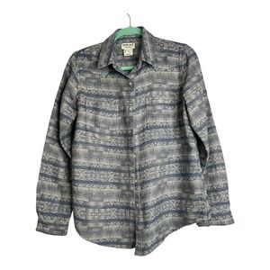 Ariat Blue and Gray Patterned Shirt